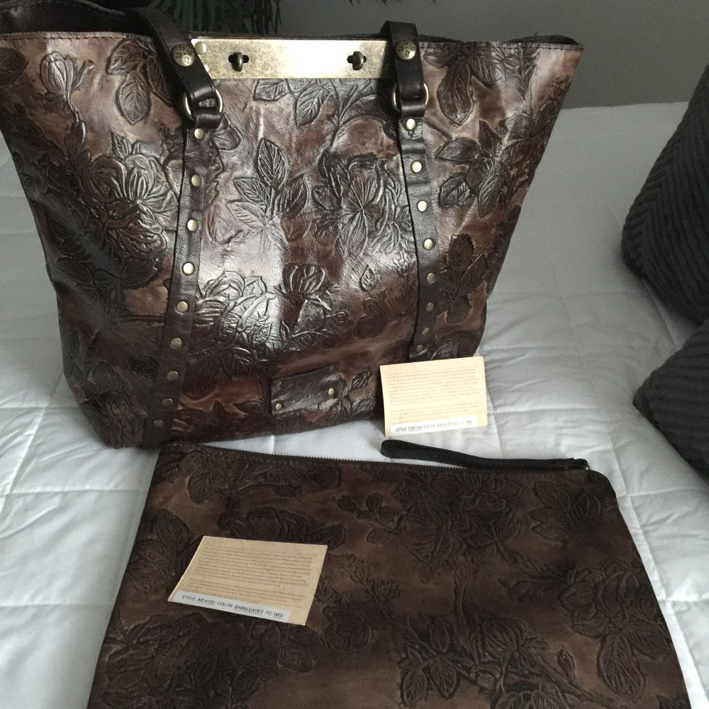Patricia Nash Bark Leaves Tote & Computer Case